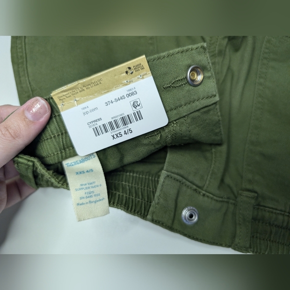 NWT Thereabouts Girls XXS (4/5) Twill Short Cypress Green 'Comfort Stretch' - Picture 5 of 11